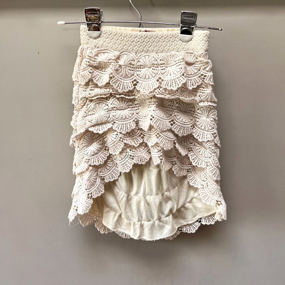 Mia Joy Joyfolie Hi-Low Crocheted Skirt- Size 5